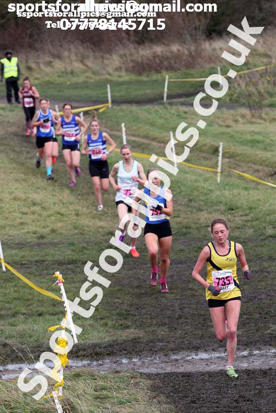 Senior womens North Eastern Cross Country, 2018 Northern Cross Country Champs., Wrekenton, Gateshead. Photo:  David T. Hewitson/Sports for All Pics